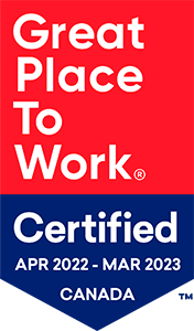 Canada Great Place To Work Certified Award for April 2022 to March 2023